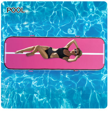 AKSPORT Gymnastics Air Mat Tumble Track Tumbling Mat Inflatable Floor Mats with Air Pump for Home Use/Tumble/Gym/Training/Cheerl