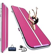 AKSPORT Gymnastics Air Mat Tumble Track Tumbling Mat Inflatable Floor Mats with Air Pump for Home Use/Tumble/Gym/Training/Cheerl