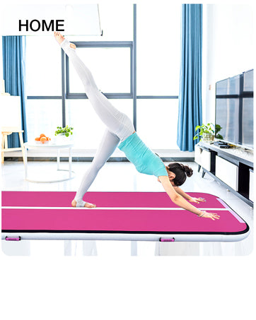AKSPORT Gymnastics Air Mat Tumble Track Tumbling Mat Inflatable Floor Mats with Air Pump for Home Use/Tumble/Gym/Training/Cheerl