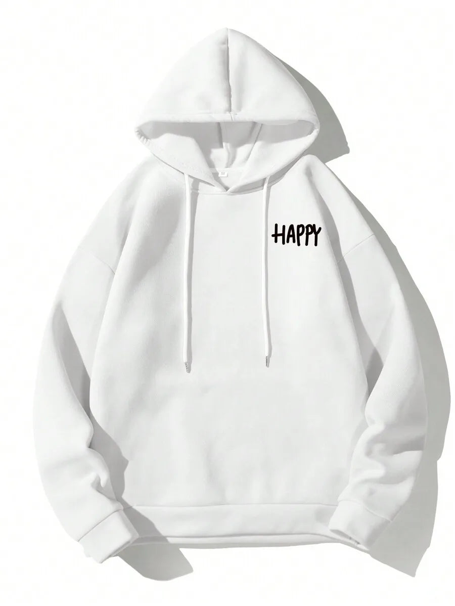 New High Quality Men's Streetwear, Graphic Print Fashionable Cotton Soft Outdoor Sports Hoodie