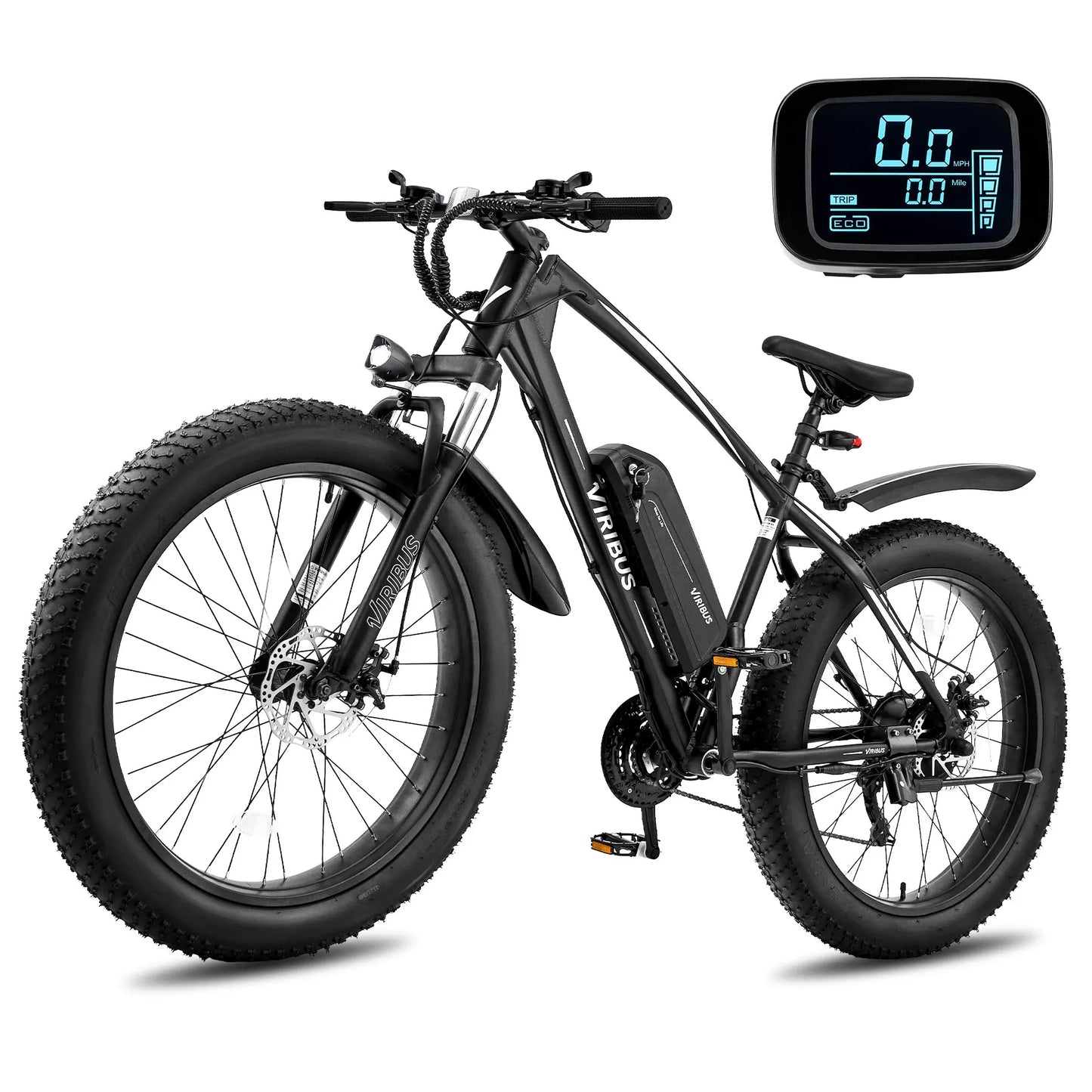 500W Fat Tire eBike 48V Electric Bike for Adults 21 Speed 26" Fat Tire Mountain Ebike 48V 10Ah Battery 20mph PAS