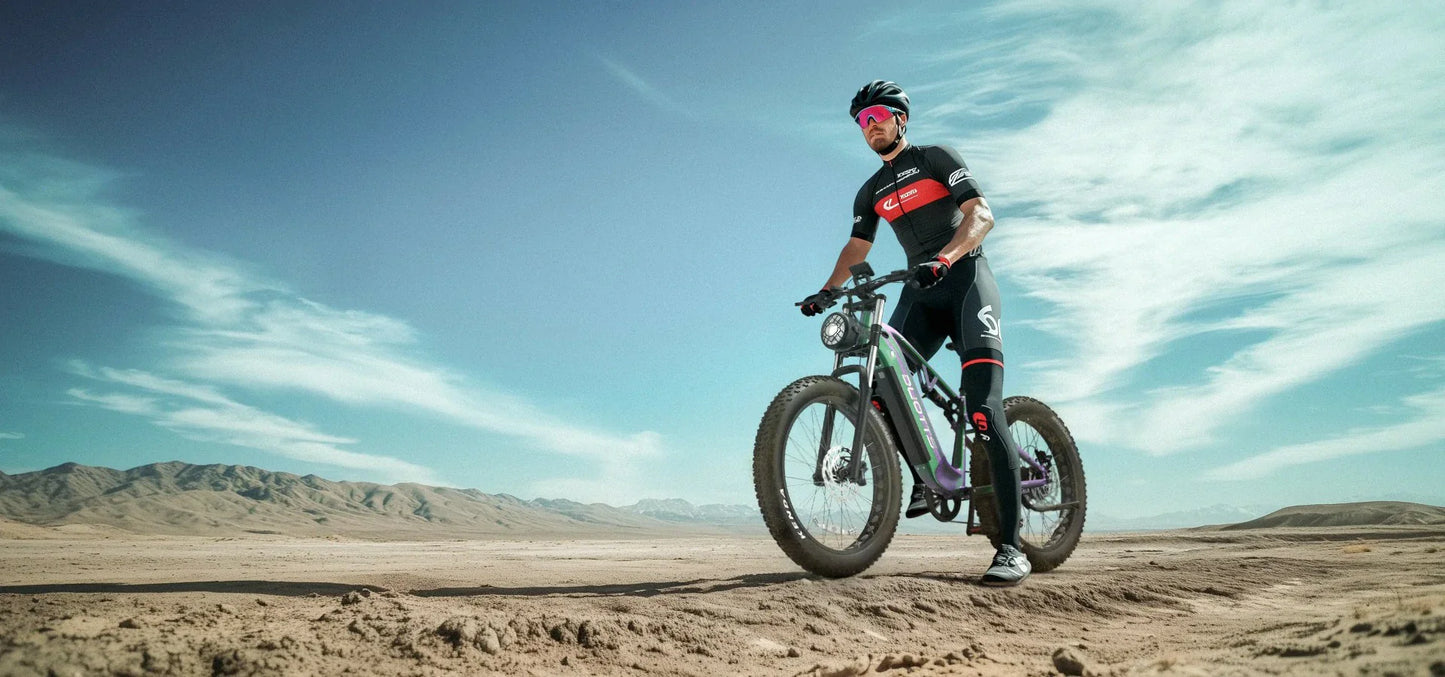 DUOTTS E26 26" SUV Fat Tire Electric Mountain Bike 750W Motor 48V 20Ah Battery