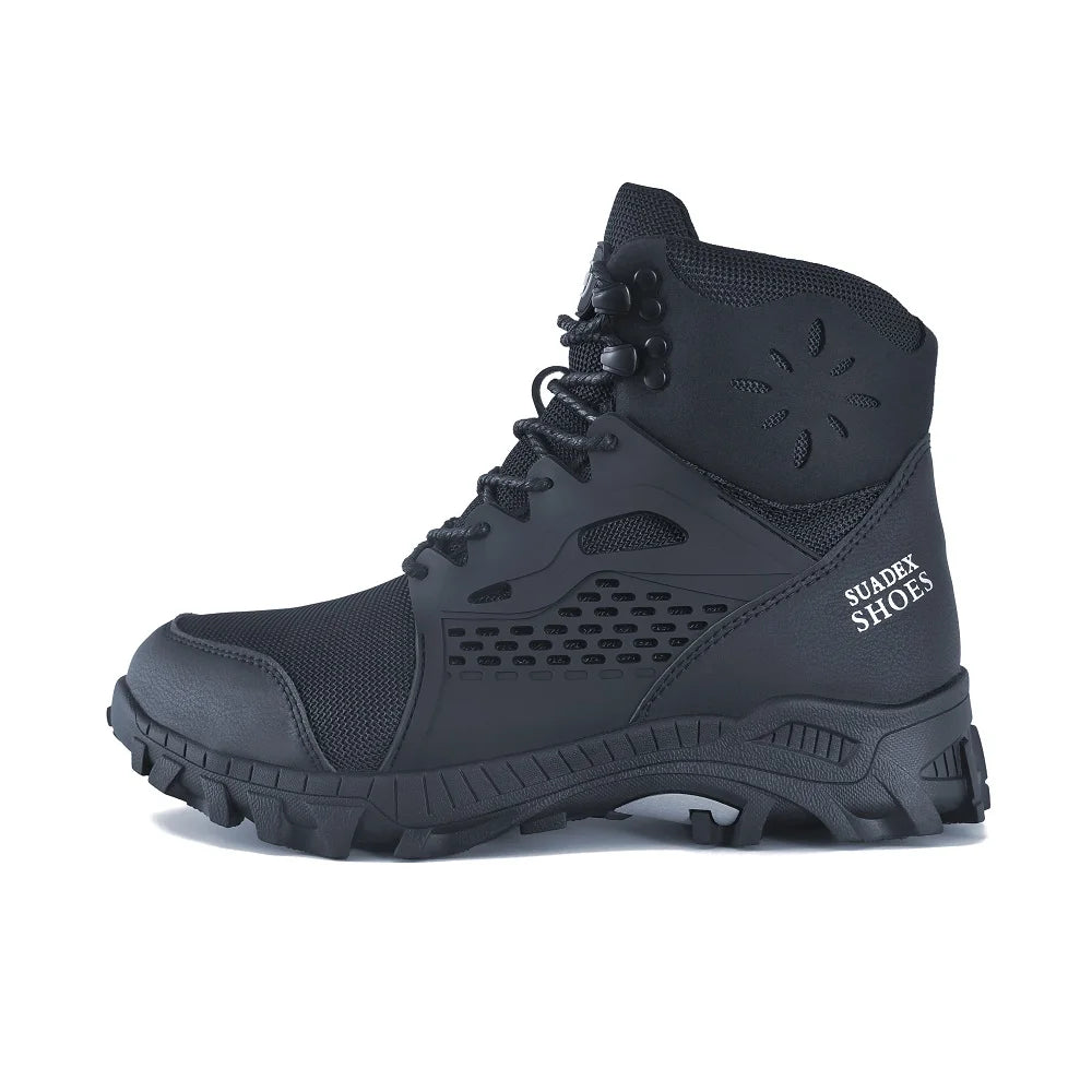 SUADEX S1 Safety Boots Men Work Shoes Anti-Smashing Steel Toe Work Safety Shoes Male Female Boots Anti-slippery EUR Size 37-48