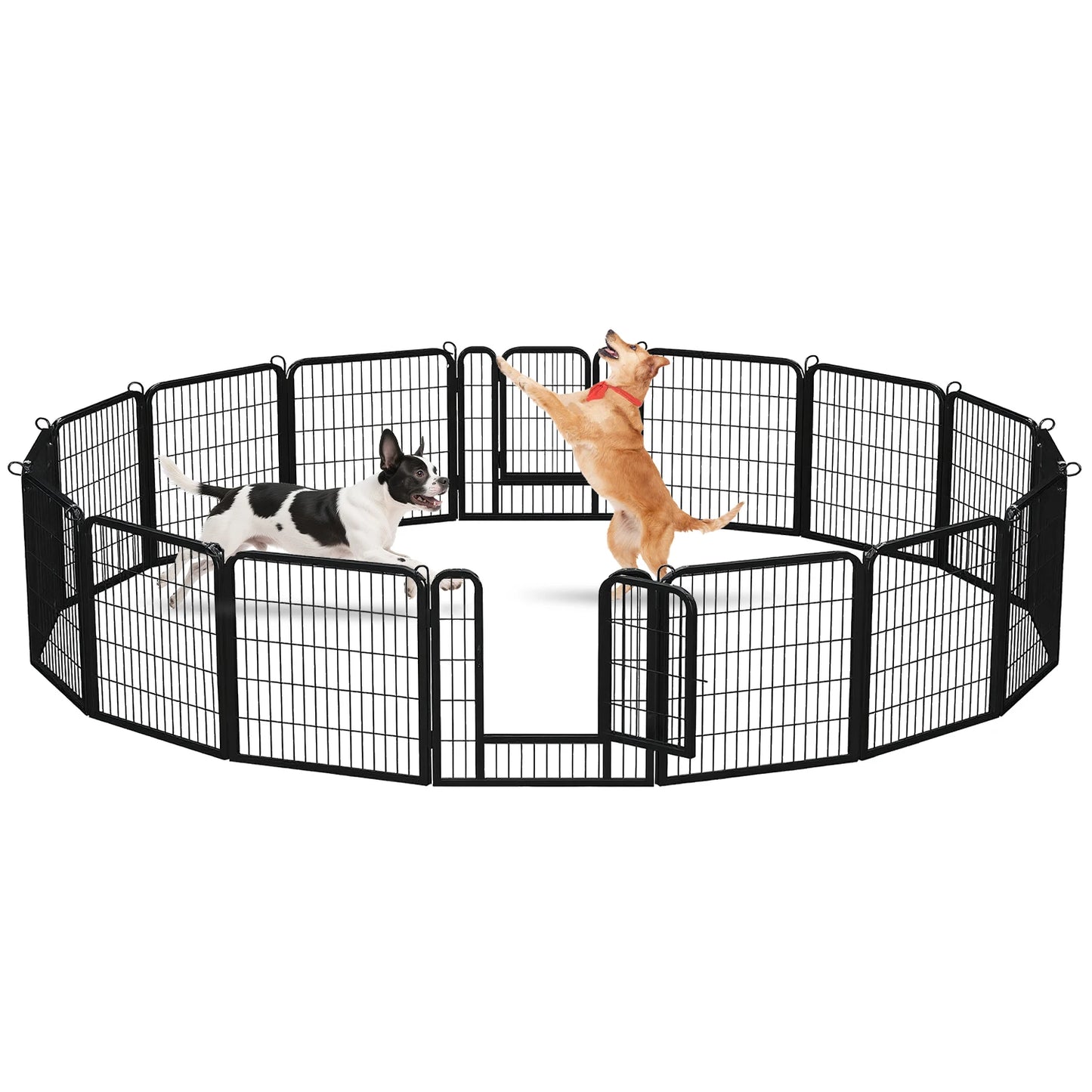 Heavy-Duty Metal Puppy Playpen – 24"/32"/40" Options, 8/16 Panels, Ideal for Indoor Use & Outdoor (RV Camping, Yard, Garden)
