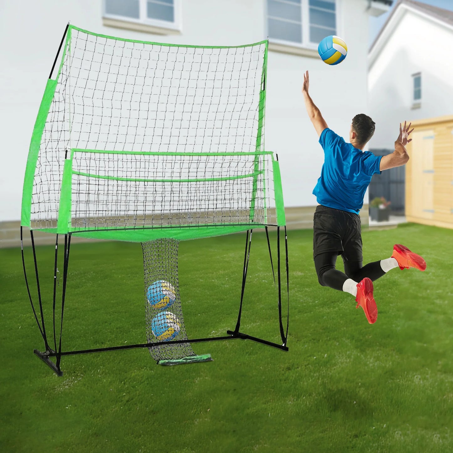 Bymaocar 2.44*3.35M Volleyball Training Net, Nylon Volleyball Practice Net, Volleyball Trainer Equipment Net