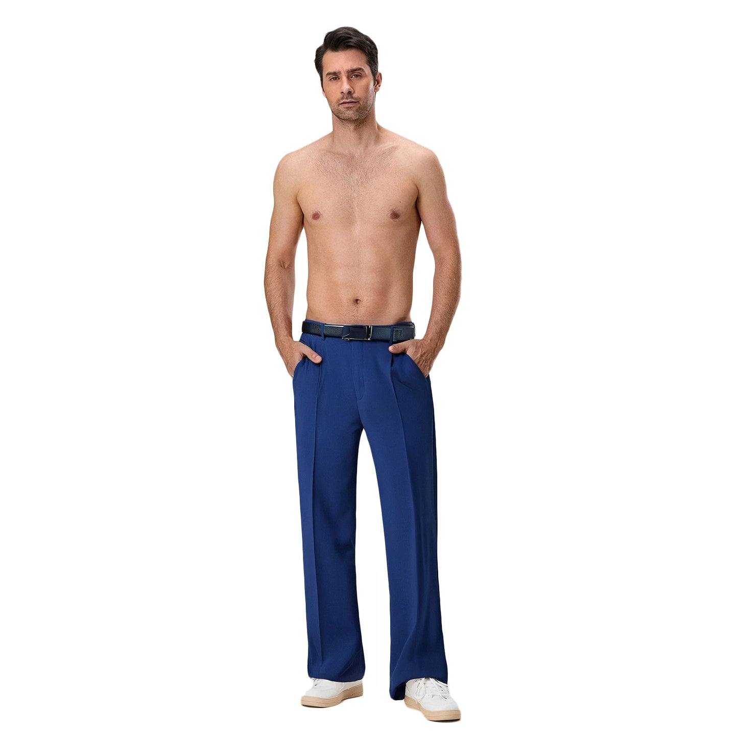 Classic Men s Formal Trousers Fit Dress Pants Business Office Work Straight Leg Suit Trousers with Pockets for Spring