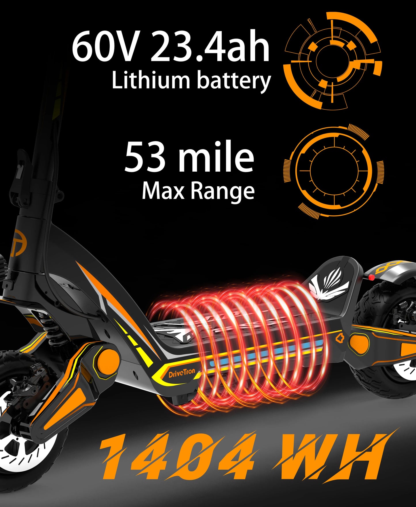 Dual Motor 46mph 80kmh Hydraulic Absorber Brake Powerful Off-road Adult Double Motor Big 60V 11inch Tires Electric Scooter