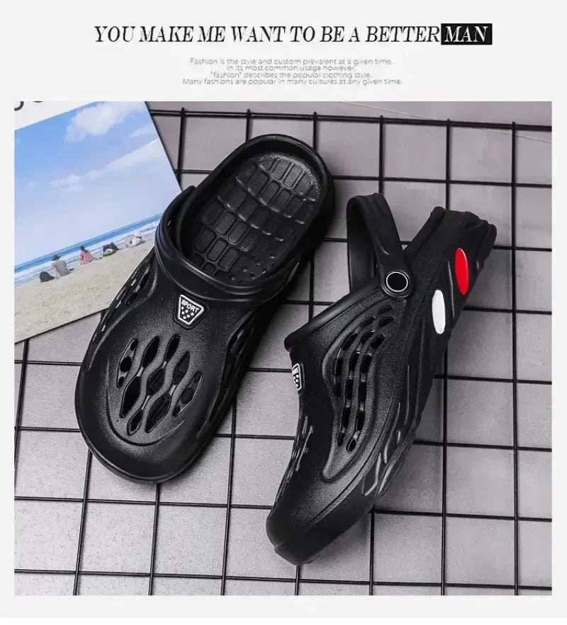 Plus Size 47 48 49 Men Summer Clogs Sandals EVA Slippers Men and Women Garden Shoes Beach Sandals Couple's Outdoor House Slides