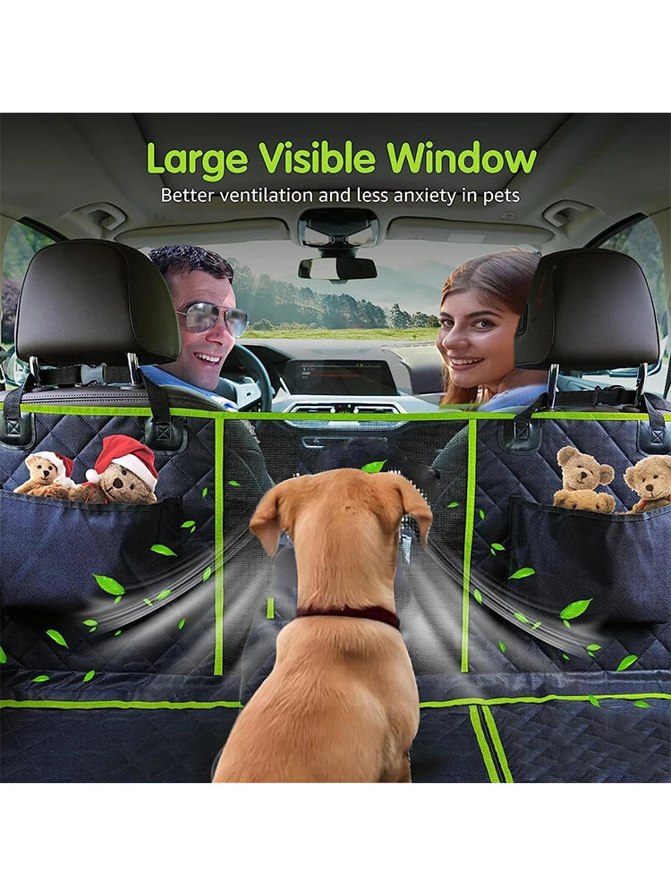 6-in-1 pet rear seat car cushion can be disassembled and machine washed, 100% waterproof and stain resistant