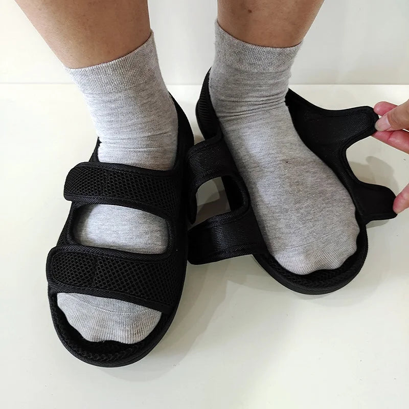 Diabetic Sandals Breathable Summer Walking Sandals Anti-Slip Soft Elderly Sandals for Elderly Swelling Sensitive Feet