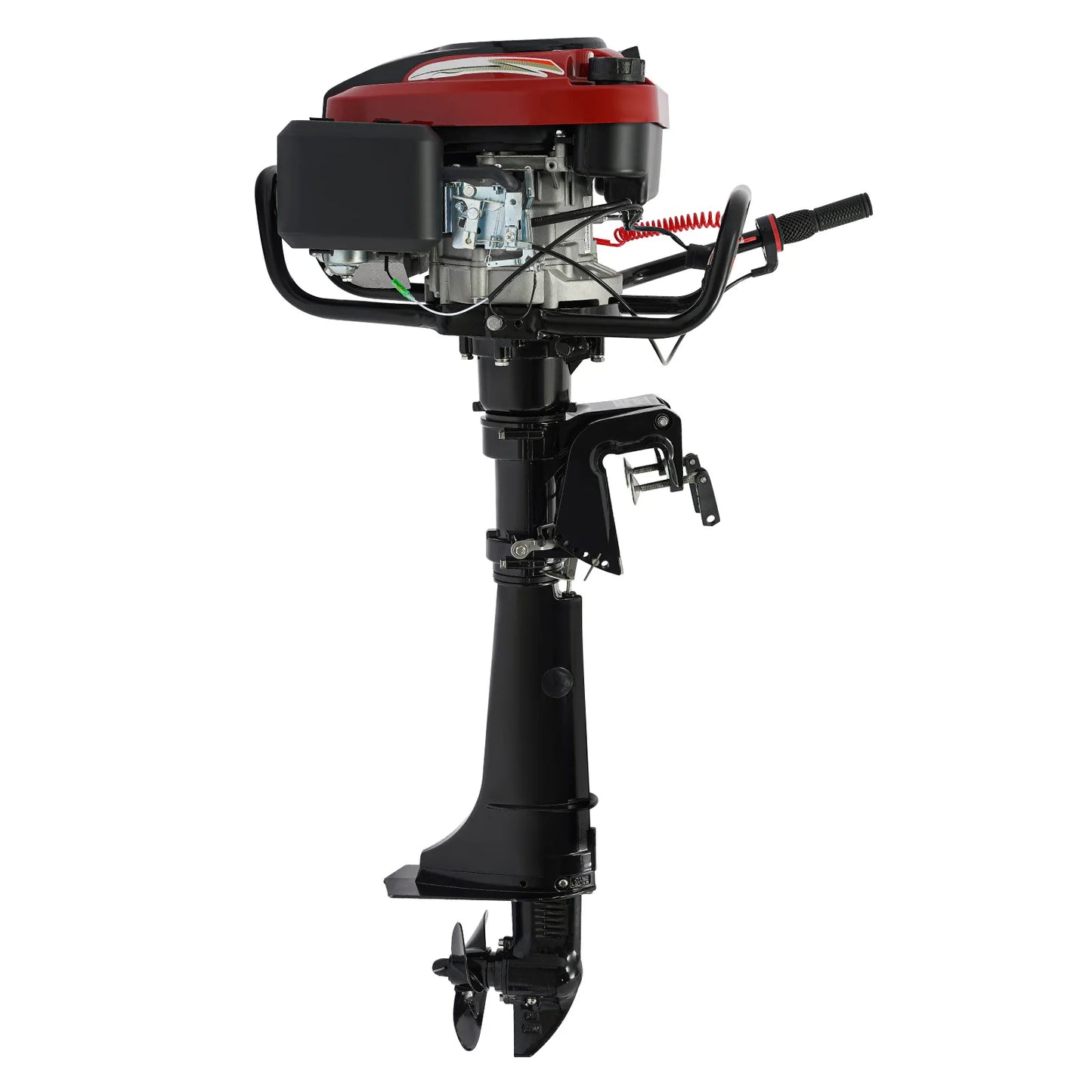 4-Stroke 7HP 196CC Outboard Motor Air Cooling Engine CDI System with Long Shaft