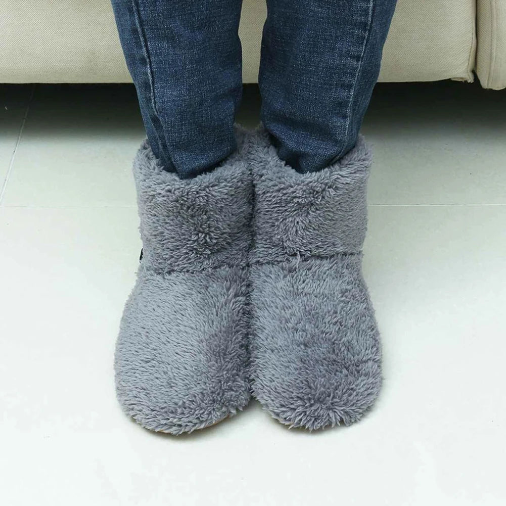 Women Men Electric Heating Shoes USB Heated Shoes Couples Home Shoes for Cold Weather