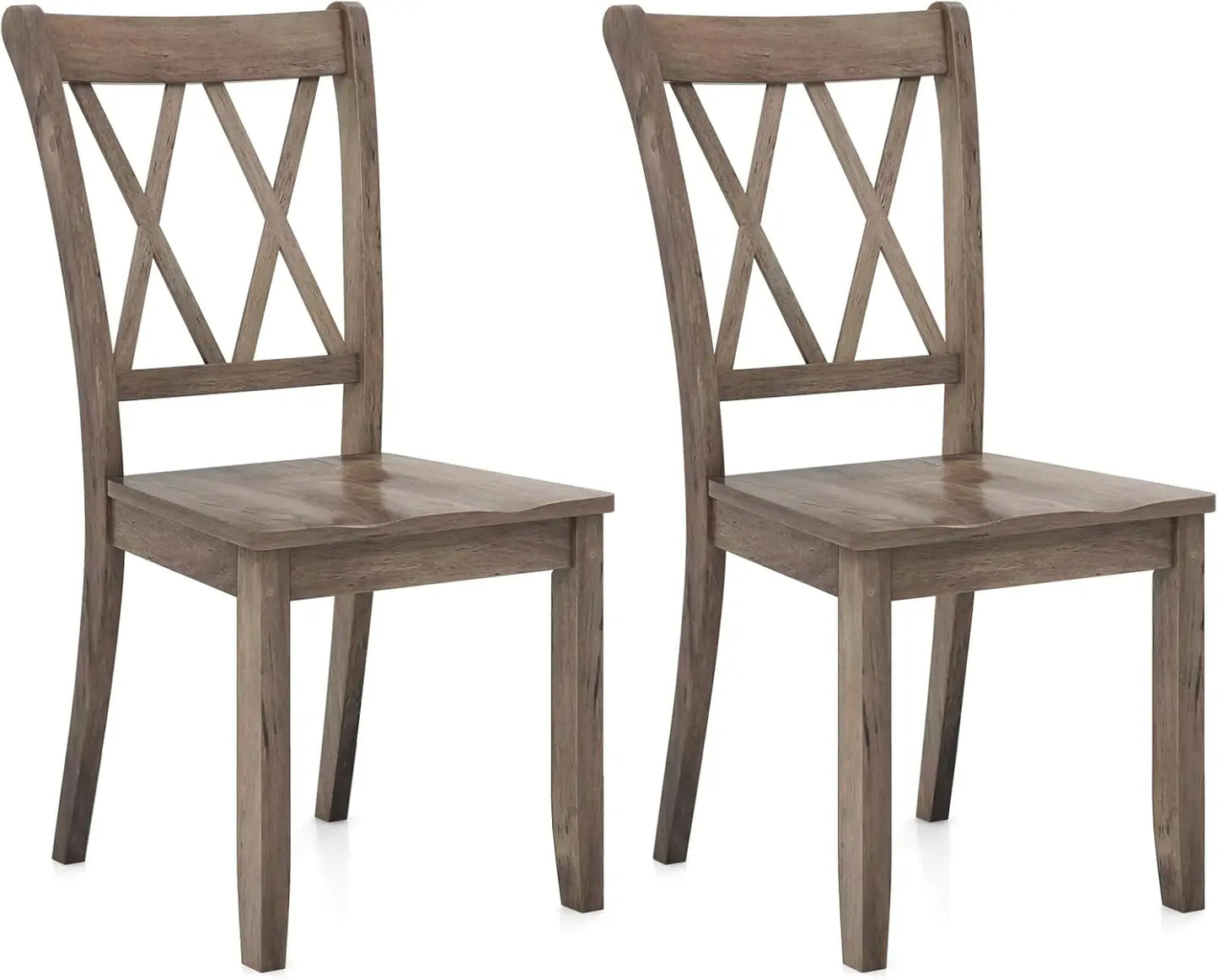 Rubber Wood Dining Room Side Chair w/Ergonomic Seat, Armless Chair for Home Kitchen, Dining Room