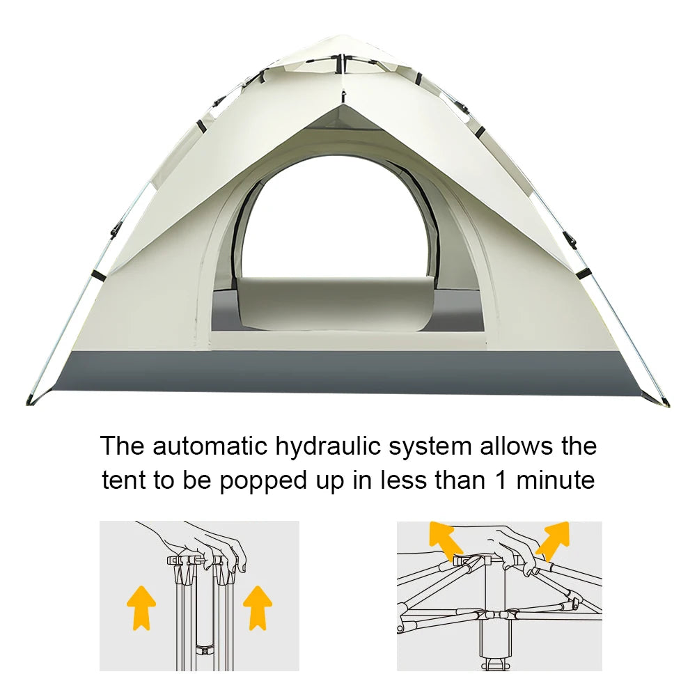 Fully Automatic Camping Tent Lightweight Sunshade Tent Waterproof Quick Open Tent for Hiking Backpacking Camping