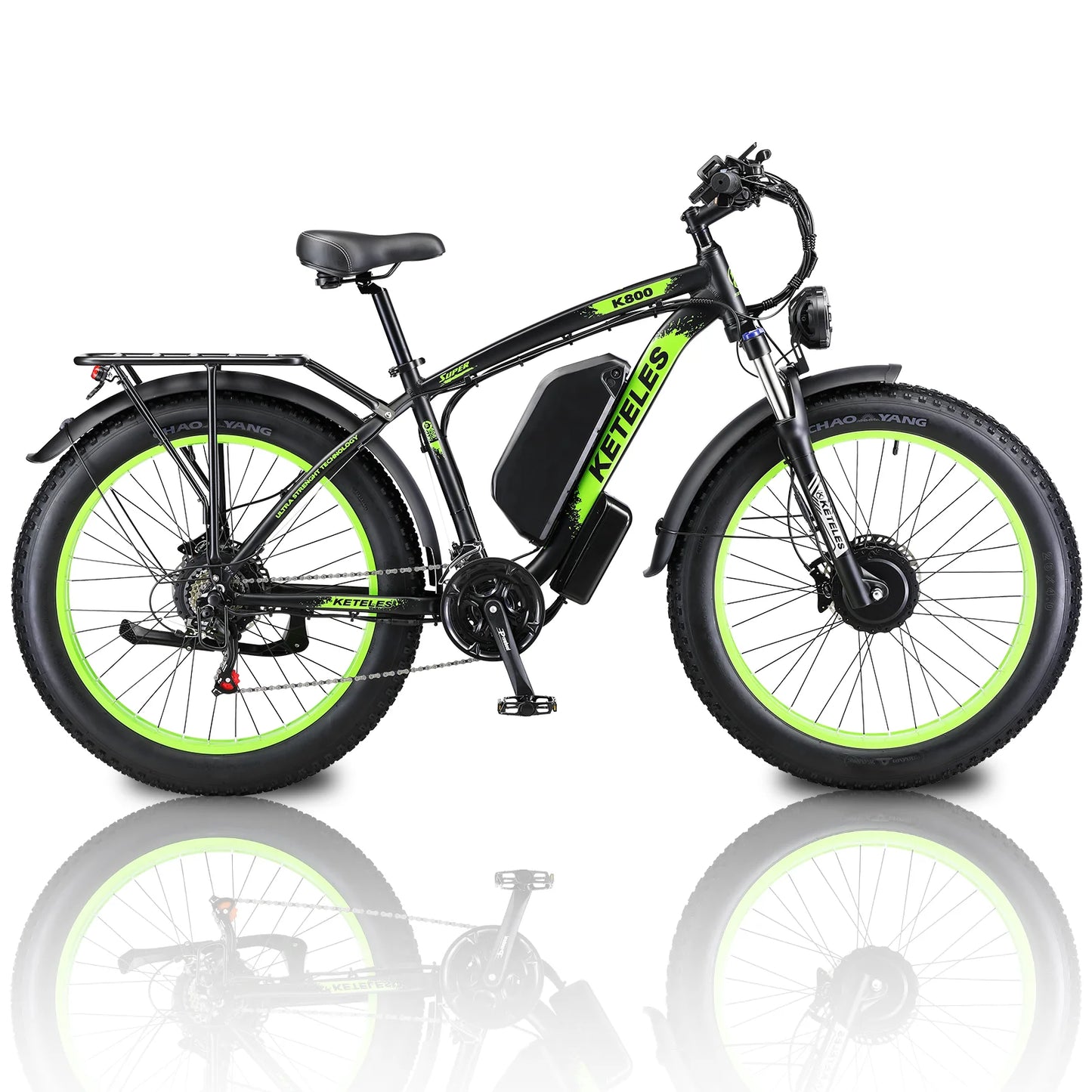 Electric Bike 2000W Dual Motor 48V23AH Lithium Battery E Bike Hydraulic Disc Brake 26 Inch All-terrain Fat Tire Electric Bicycle