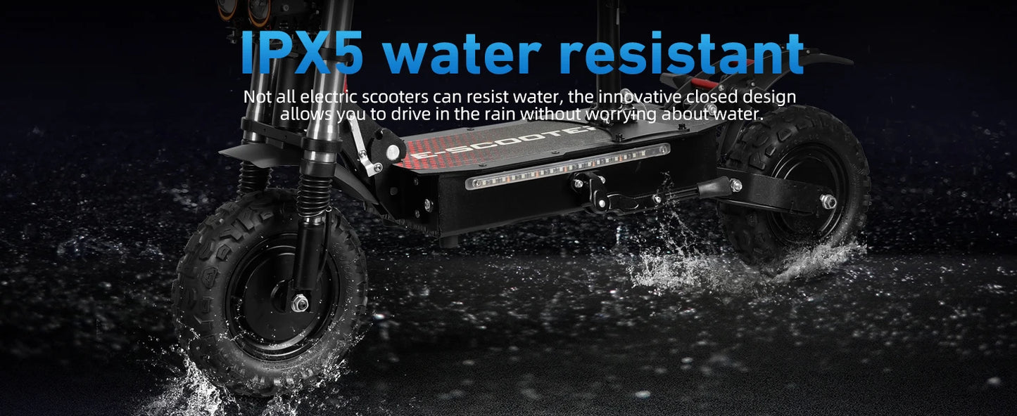 6000W High Power Adult Electric Scooter Off-Road Commute Foldable 60V 38Ah Large Battery 60 Miles Range 50 Mph Fast E-Scooter