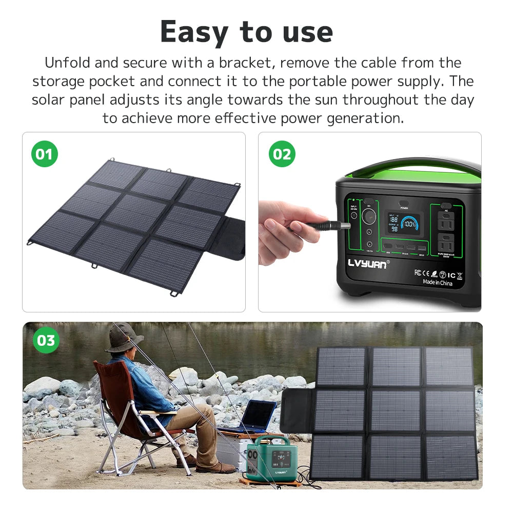 200W/300W Solar Power Monocrystalline Outdoor RV Solar Panel Module for Off Grid Waterproof/Portable Solarpanels