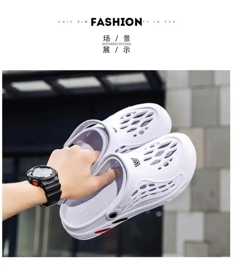 Plus Size 47 48 49 Men Summer Clogs Sandals EVA Slippers Men and Women Garden Shoes Beach Sandals Couple's Outdoor House Slides