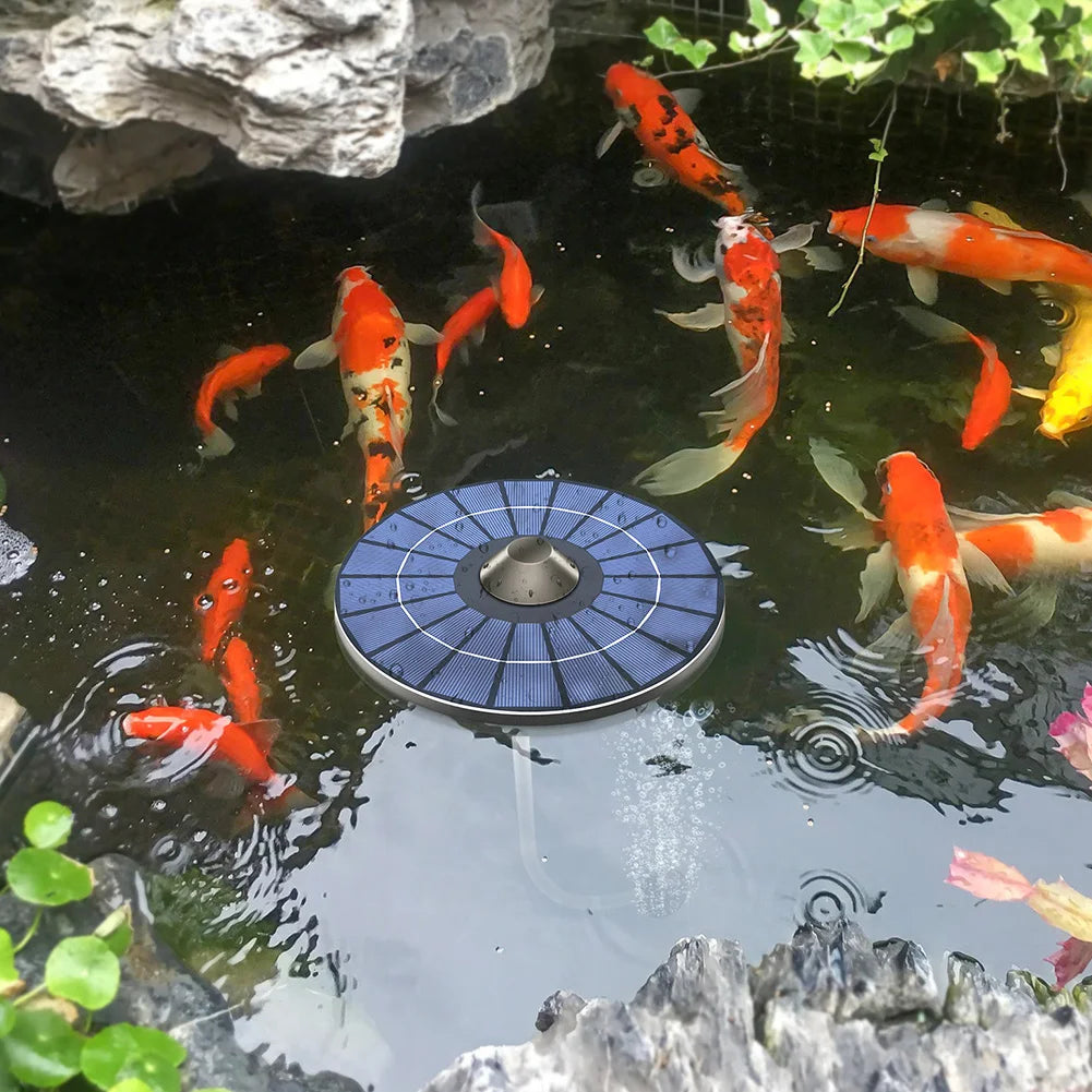 Solar Floating Pond Aerator Solar Powered Air Pump Auto Off Pond Oxygen Pump Fish Tank Oxygenator for Garden Pond
