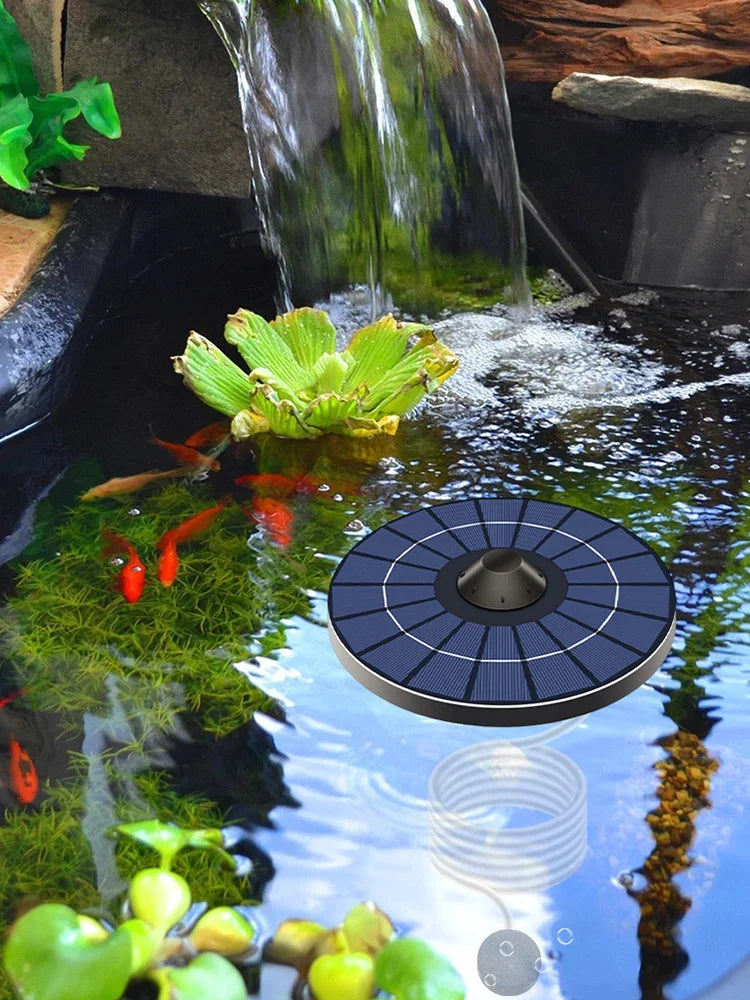 Solar Floating Pond Aerator Solar Powered Air Pump Auto Off Pond Oxygen Pump Fish Tank Oxygenator for Garden Pond