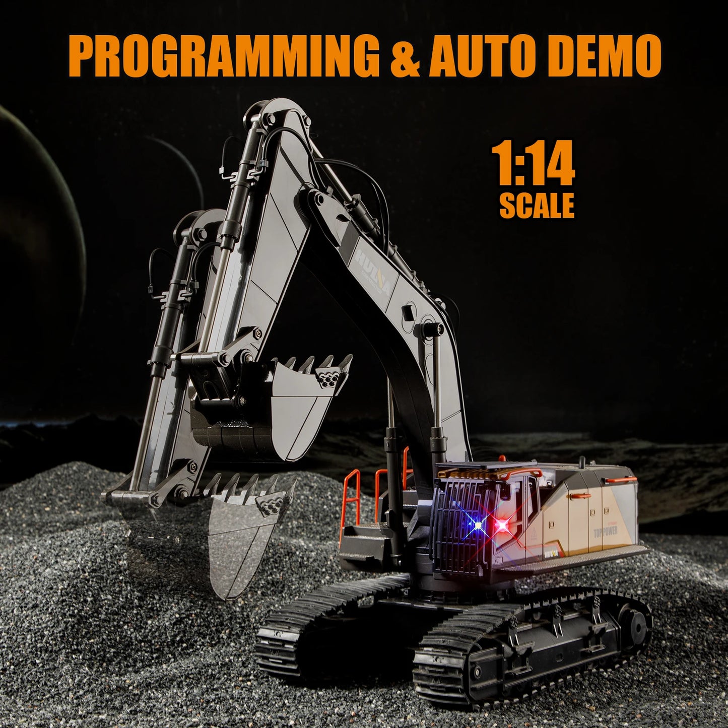 1/14 Scale 22CH Huina 1592 Radio Control Excavator Truck Model For 8+ Years Old