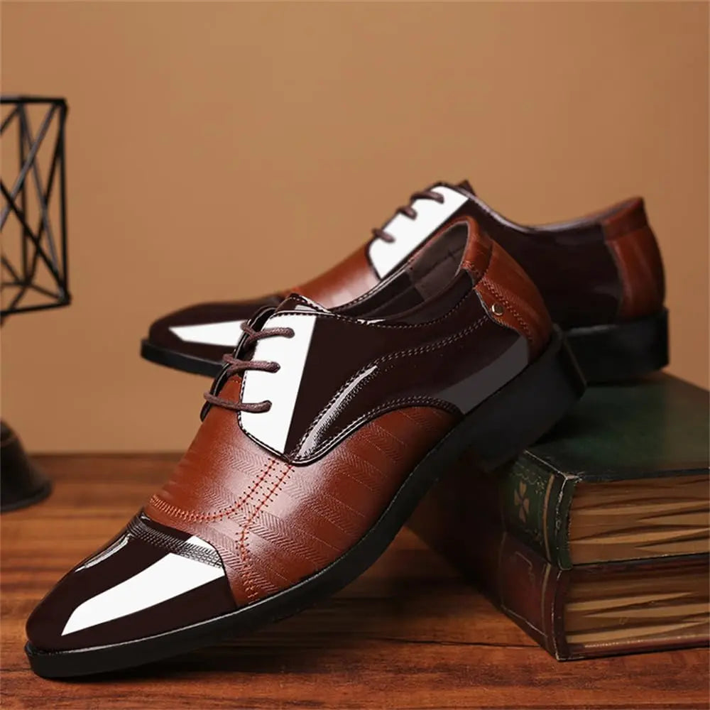 Men's Dress Shoes Business Oxfords Patent Leather Dress Shoes Classic Loafers Formal Derby Shoes For Men