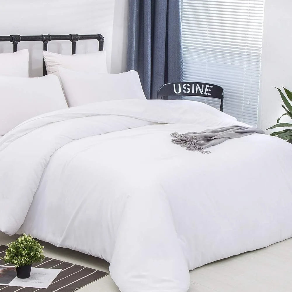 White Full Size Comforter Sets White Bedding Comforter Sets Women Men Bedding Sets Soft Comforter with 2 x Pillow Case