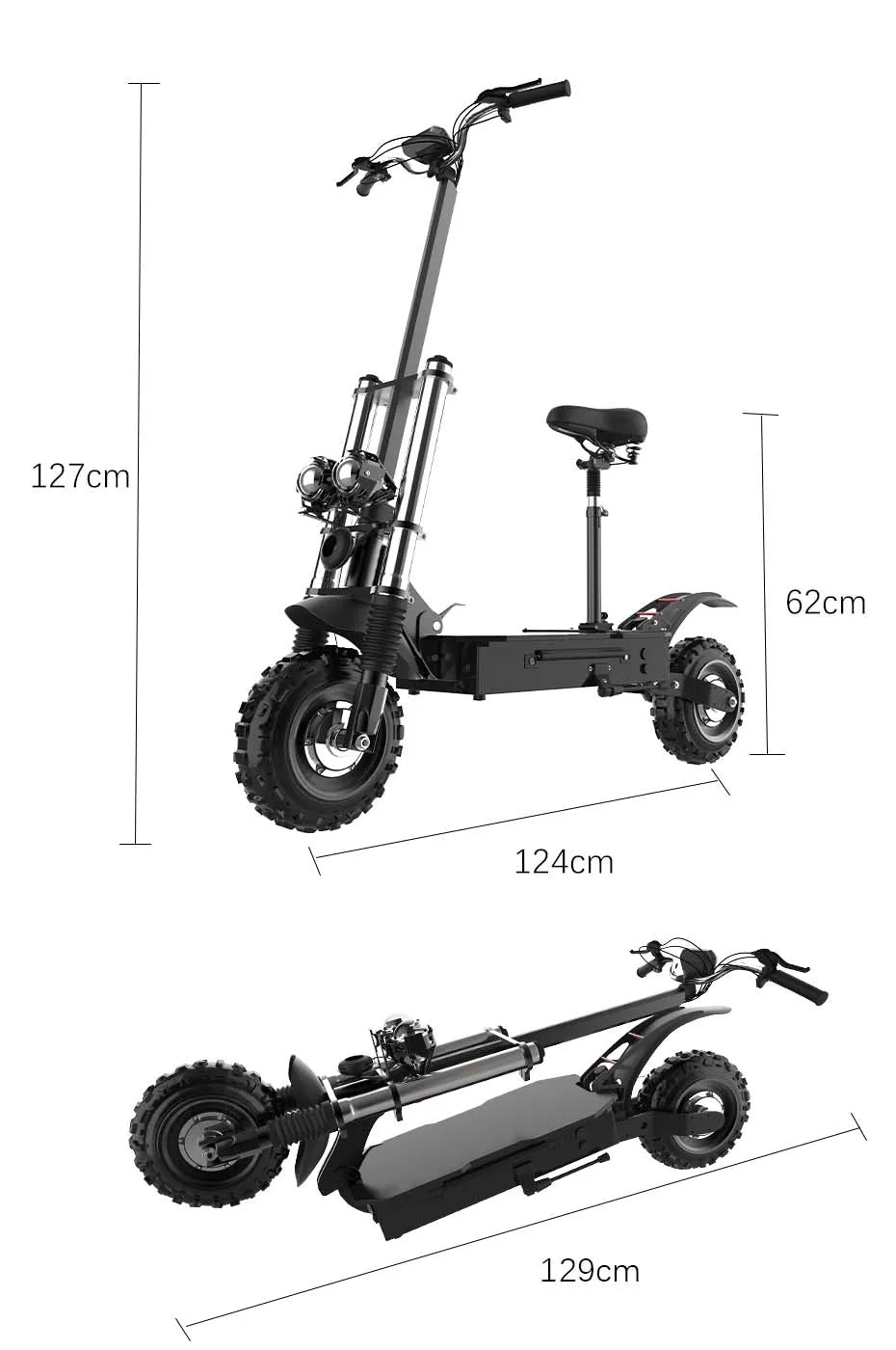 AJOOSOS 2024 X60 X700 X500 Electric Scooter 2400W-5600W Dual Motor Electric Scooters Adults Removable Seat Patinete Eléctricos