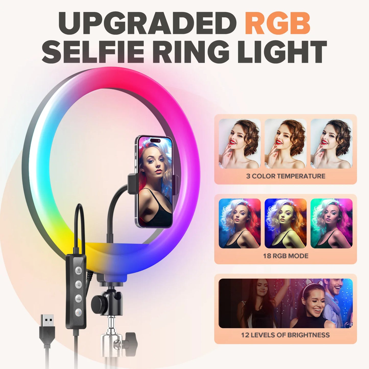 360 Photo Booth for Video 360 Rotating Photobooth Machines with RGB Ring Light App Control 360Photo Booth for Christmas Events