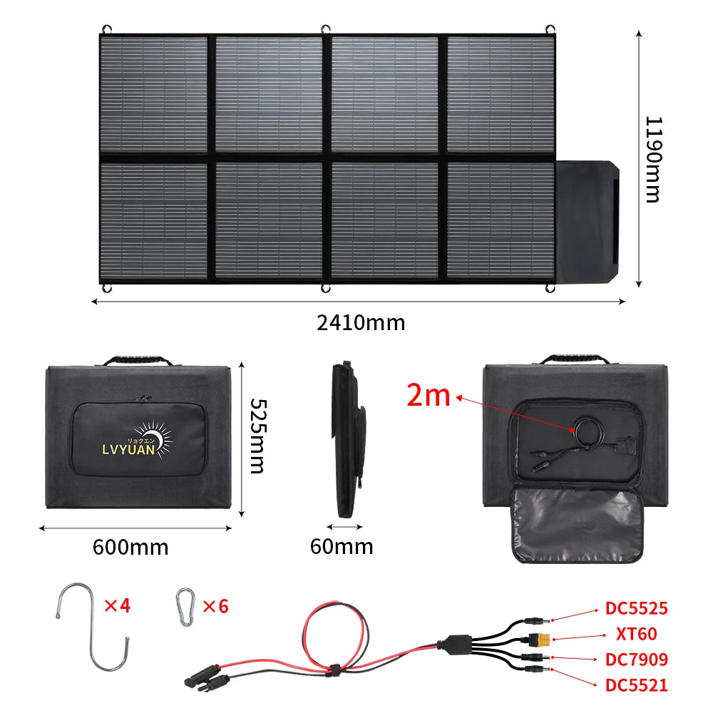 200W/300W Solar Power Monocrystalline Outdoor RV Solar Panel Module for Off Grid Waterproof/Portable Solarpanels
