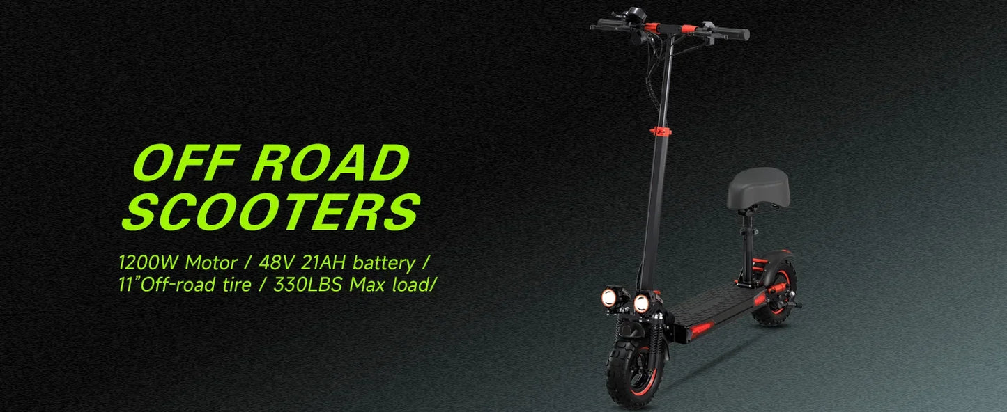 FREEBOY J11 PLUS Adult Electric Scooter 1200W Motor 48V 21AH Folding E-Scooter 11 Fat Tire E-Mountain Scooter