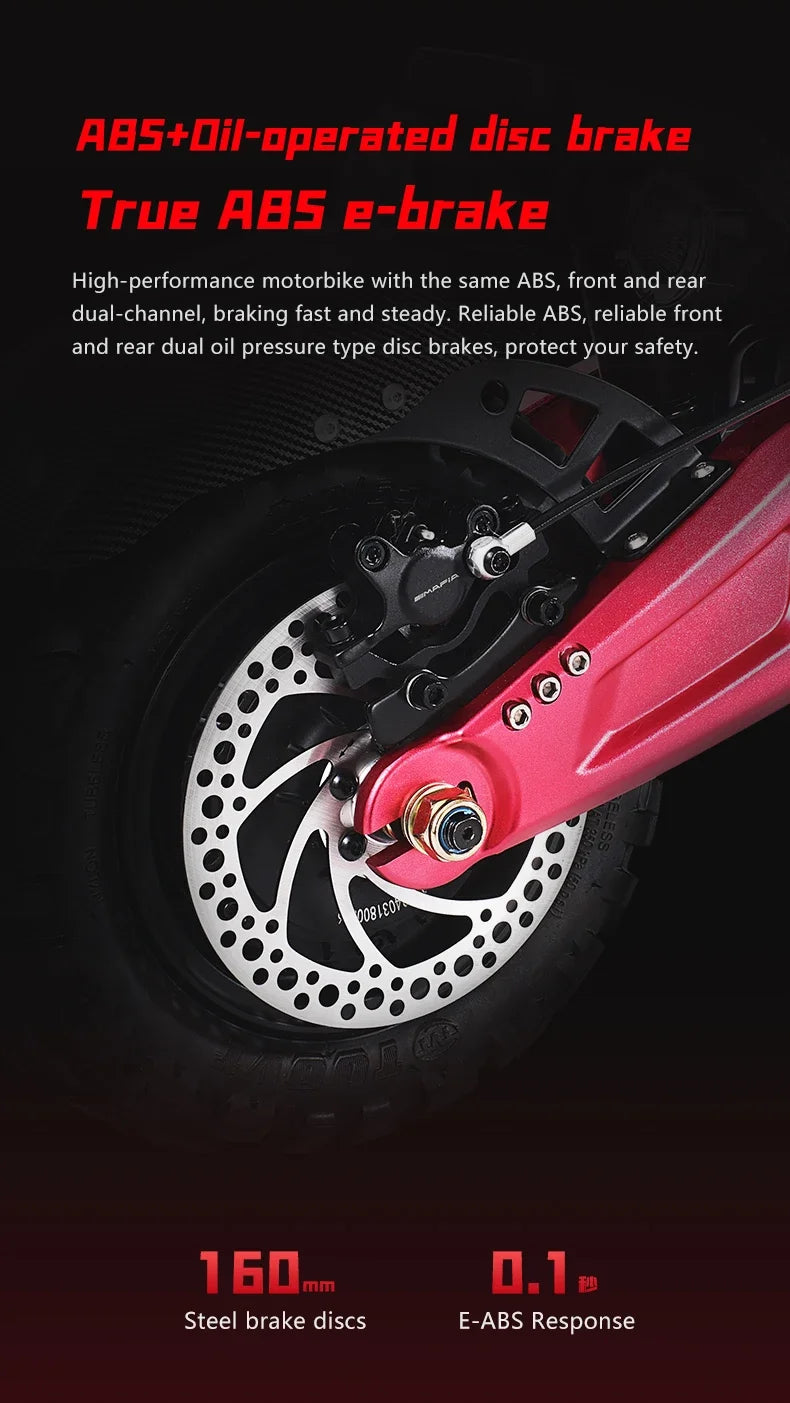 Boyueda S5 Electric scooter 6000WMotor 60v38AH Battery 11 Inch AdultOff-road Escooters 85km/h DoubleDrive Version E-5cooter
