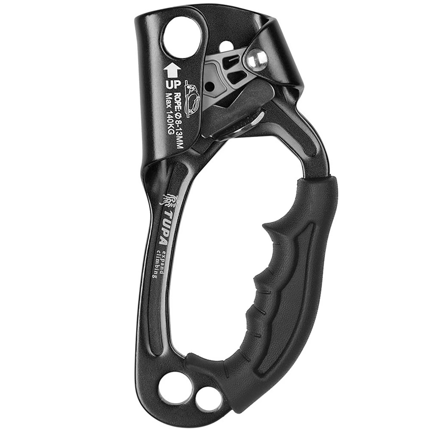 Vertical Rope Ascender Hand Ascender Aluminum Alloy Rock Climbing Handheld Ascender for Aloft Working Caving