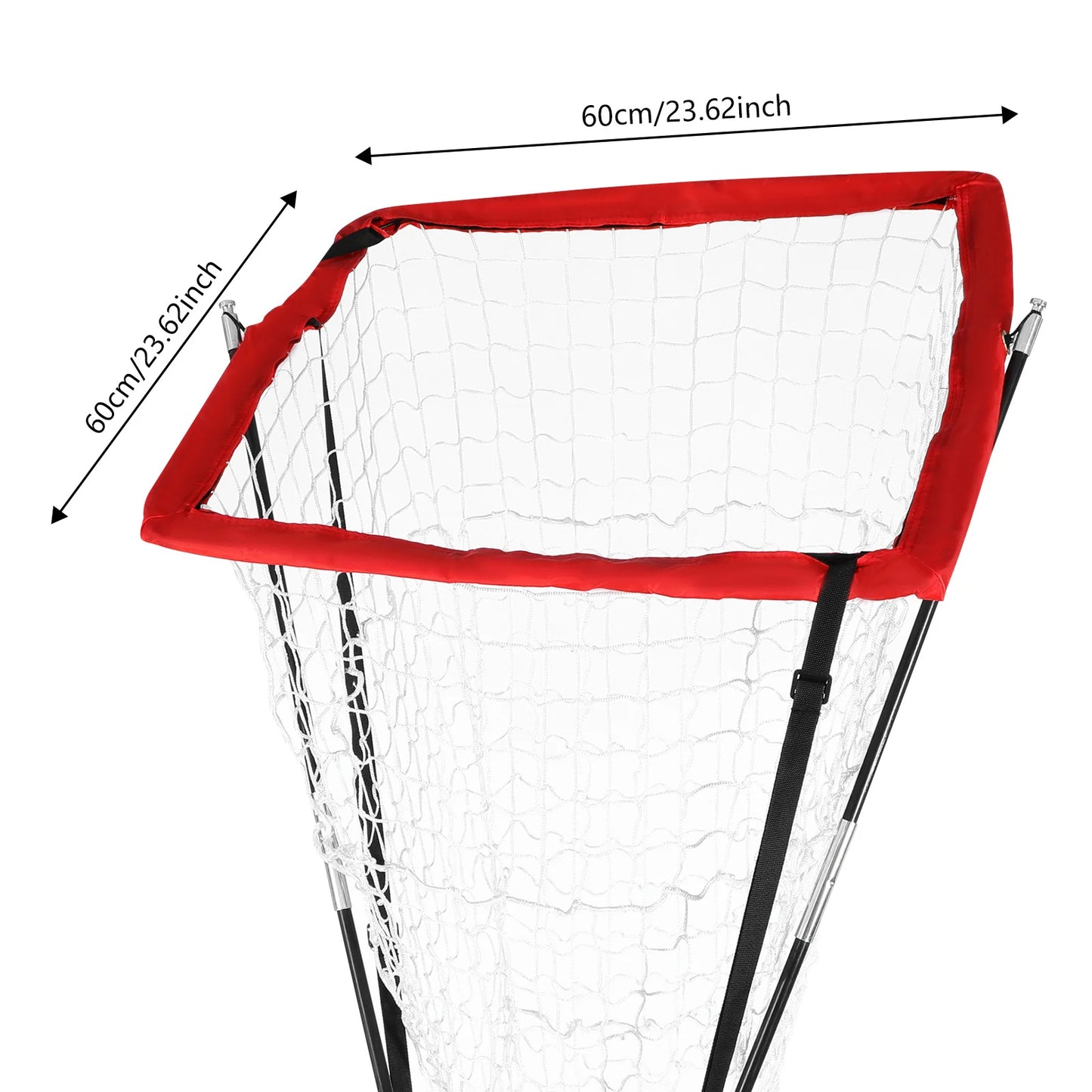 Volleyball Training Iron Net Frame,Black+Blue/Red Free Standing Volleyball Practice Net Adjustable Height and Angle for Patios