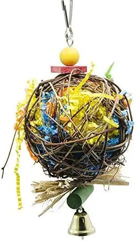 2-piece bird chew toy foraging chopper parrot cage chopper parrot cone hanging toy