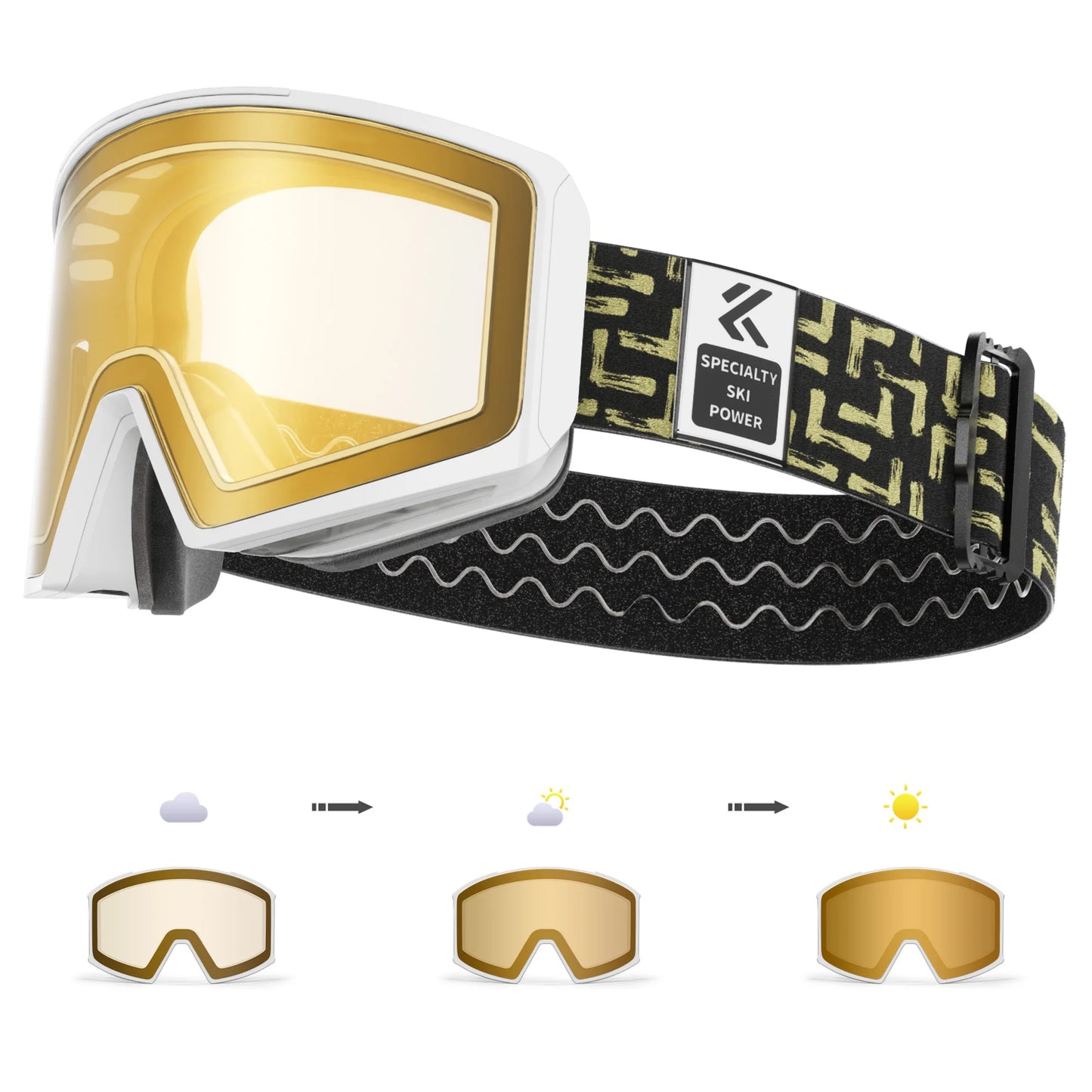 KAPVOE New Outdoor Photochromic Ski Goggles Men Snowboard Glasses Women Winter Snow Sunglasses UV400 Magnetic Attraction Lens