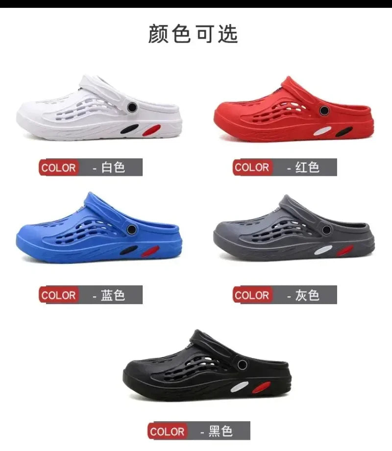 Plus Size 47 48 49 Men Summer Clogs Sandals EVA Slippers Men and Women Garden Shoes Beach Sandals Couple's Outdoor House Slides