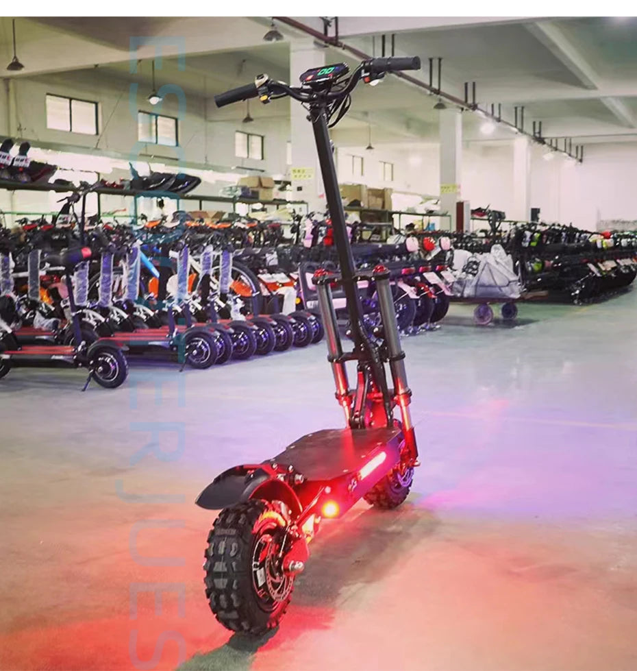 11inch Off Road Electric Scooter Dual Motor 85km/h Electric Scooter Adult 72V 6000W Powerful Electric Kick Scooter for Adults