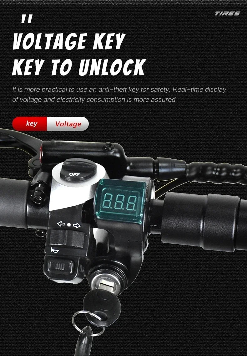 6000W 60V 50Ah 11 inch off-road tyre Kick scooter dual motors removable seat hydraulic shock absorption Folding Electric Scooter