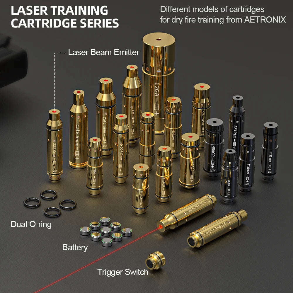 12GA red dot laser training equipment with dry powder, tactical aiming practice skill development tool for hand enhancement