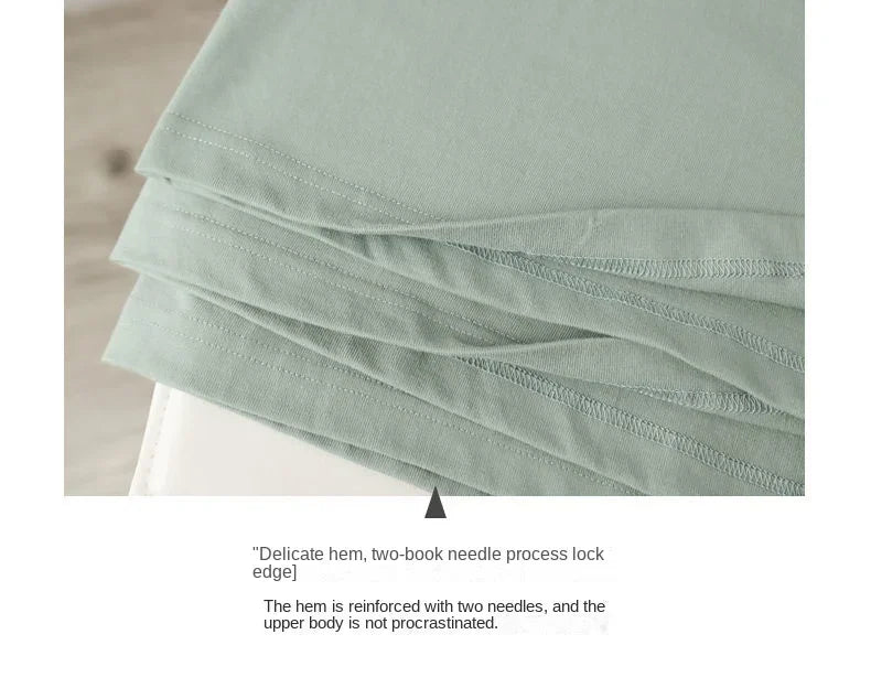 Summer Men Women Green T-shirt 100% Pure Cotton Short-sleeved Top Korea T-shirt Green Cotton Half-sleeve T Shirt Streetwear