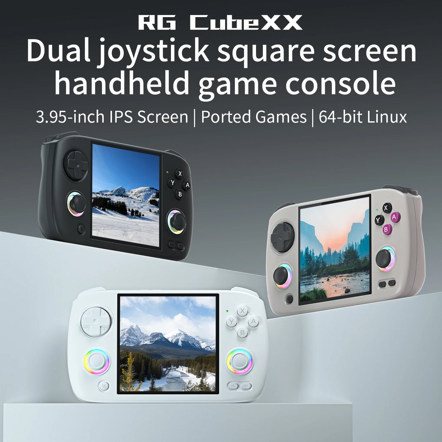 ANBERNIC RG CubeXX & RG40XX H & RG35XX H Retro Handheld Game Console H700 Linux 64-bit 5000 Video Games Supports WIFI Bluetooth