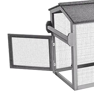 Outdoor Hen House Poultry Cage with Nesting Box, Leakproof Pull Out Tray and UV-Resistant Roof (78.9" L x 26.6" W x 42.5" H)