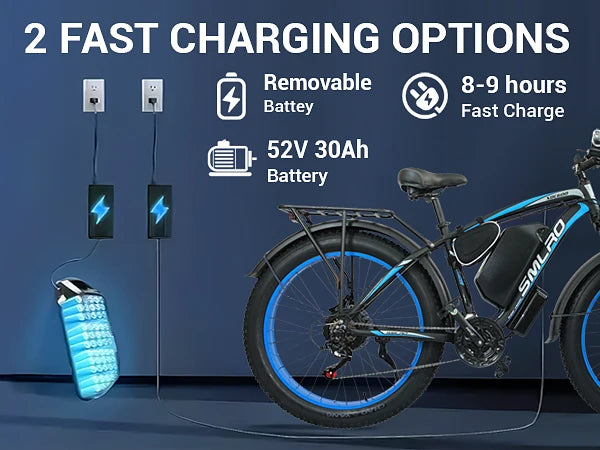 ORLMS XDC600 adult E-bike 1000W 52V 30Ah battery Electric Bike,26-inch All-terrain fat tire E-Mountain bike