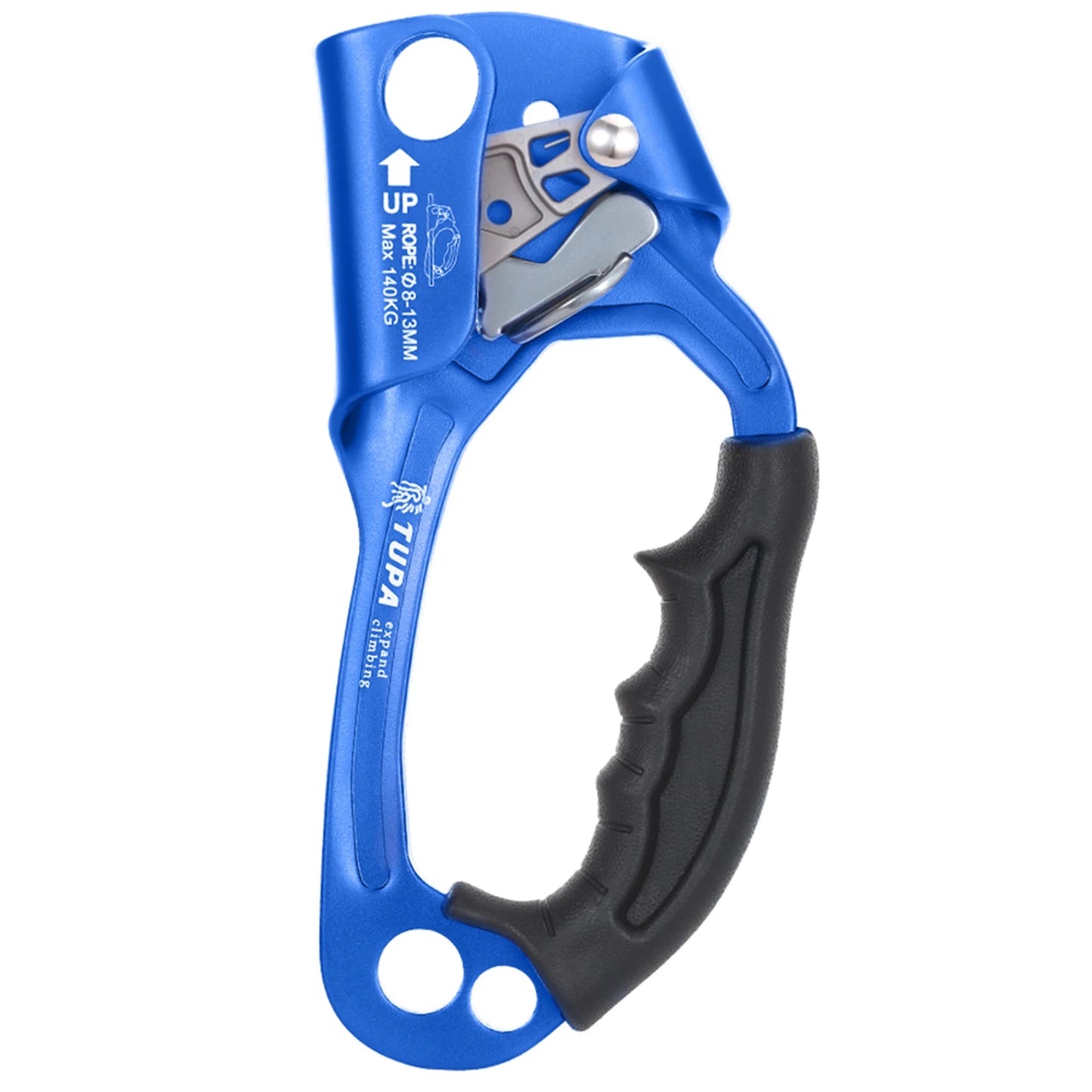 Vertical Rope Ascender Hand Ascender Aluminum Alloy Rock Climbing Handheld Ascender for Aloft Working Caving