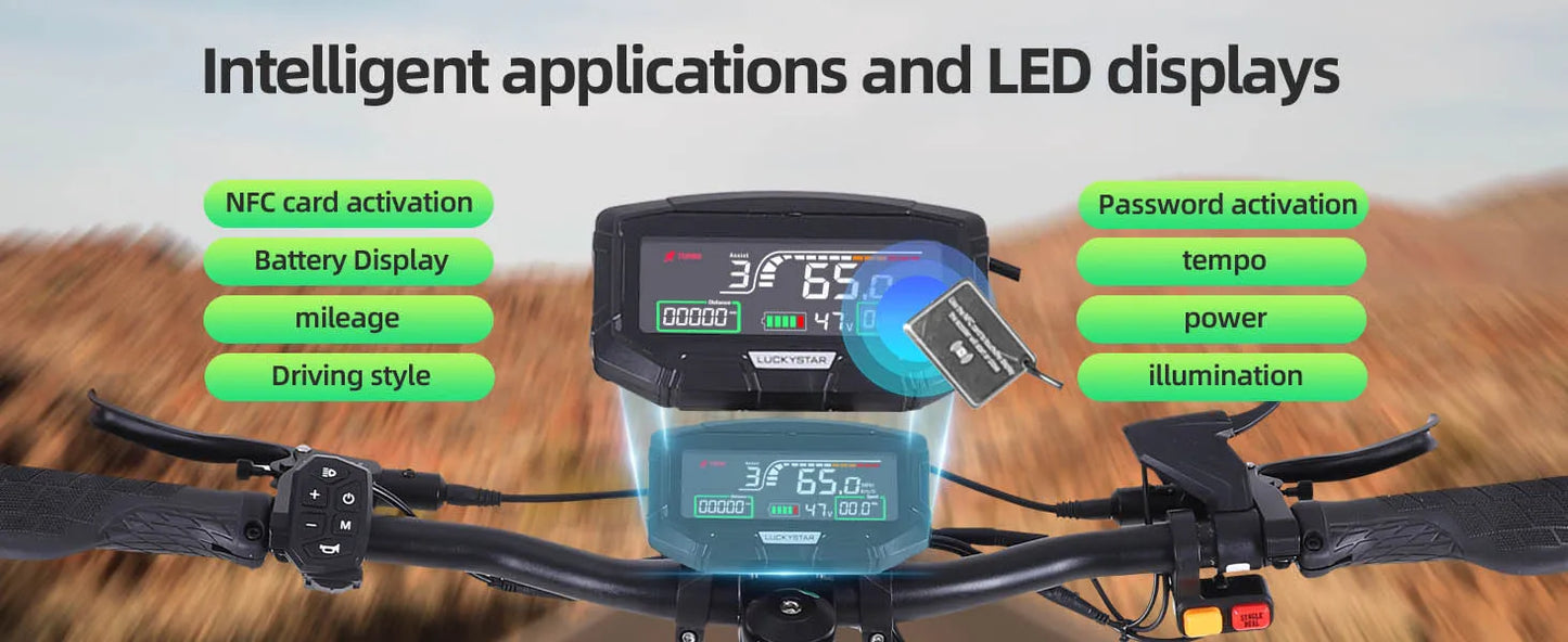 Portable Electric Scooter With 11'' Off Road Vacuum Tire,6000W 60V 38Ah High Power,Max Speed 80-85KMH,Dual Motor Drive E-scooter