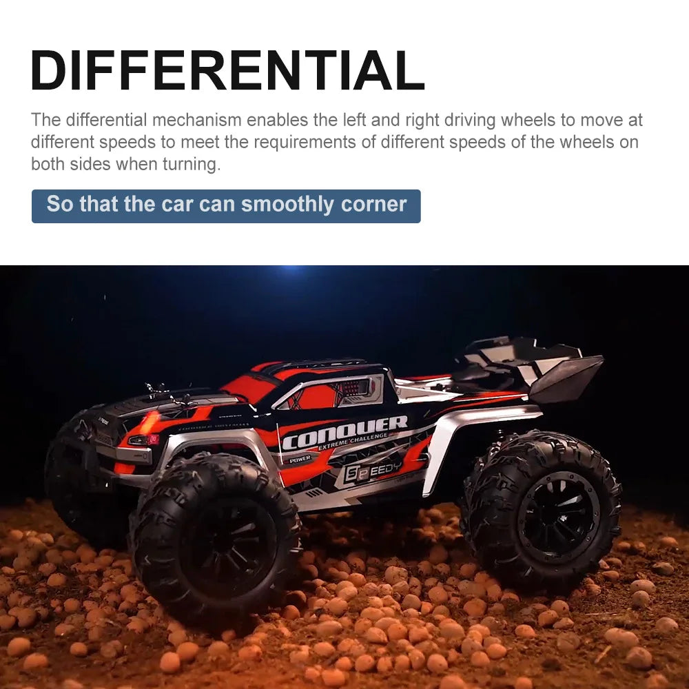 16102 1:16 Rc Car With Led Light 4WD 50km/h Off-road Vehicle High Speed Drift Car For Kid Vs Wltoys Boys Kids Birthday Gifts