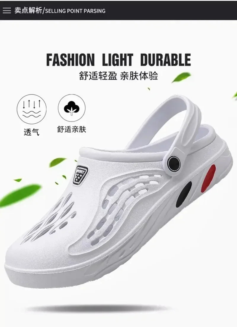 Plus Size 47 48 49 Men Summer Clogs Sandals EVA Slippers Men and Women Garden Shoes Beach Sandals Couple's Outdoor House Slides