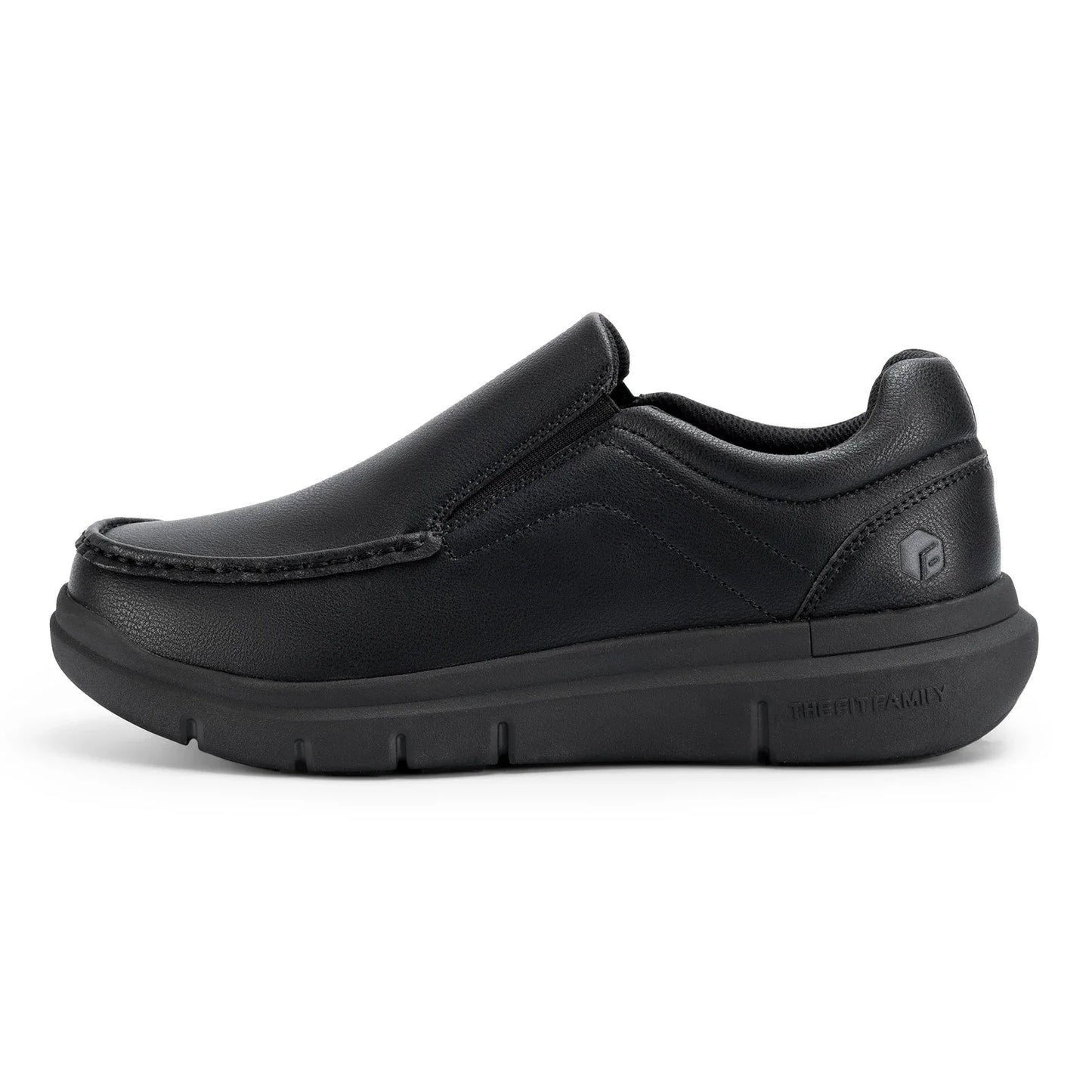 Men'S Slip-On Casual Business Shoes Leather Shoe Wide Width 2E Lightweight For Swollen Feet With Arch Support Pain Relief