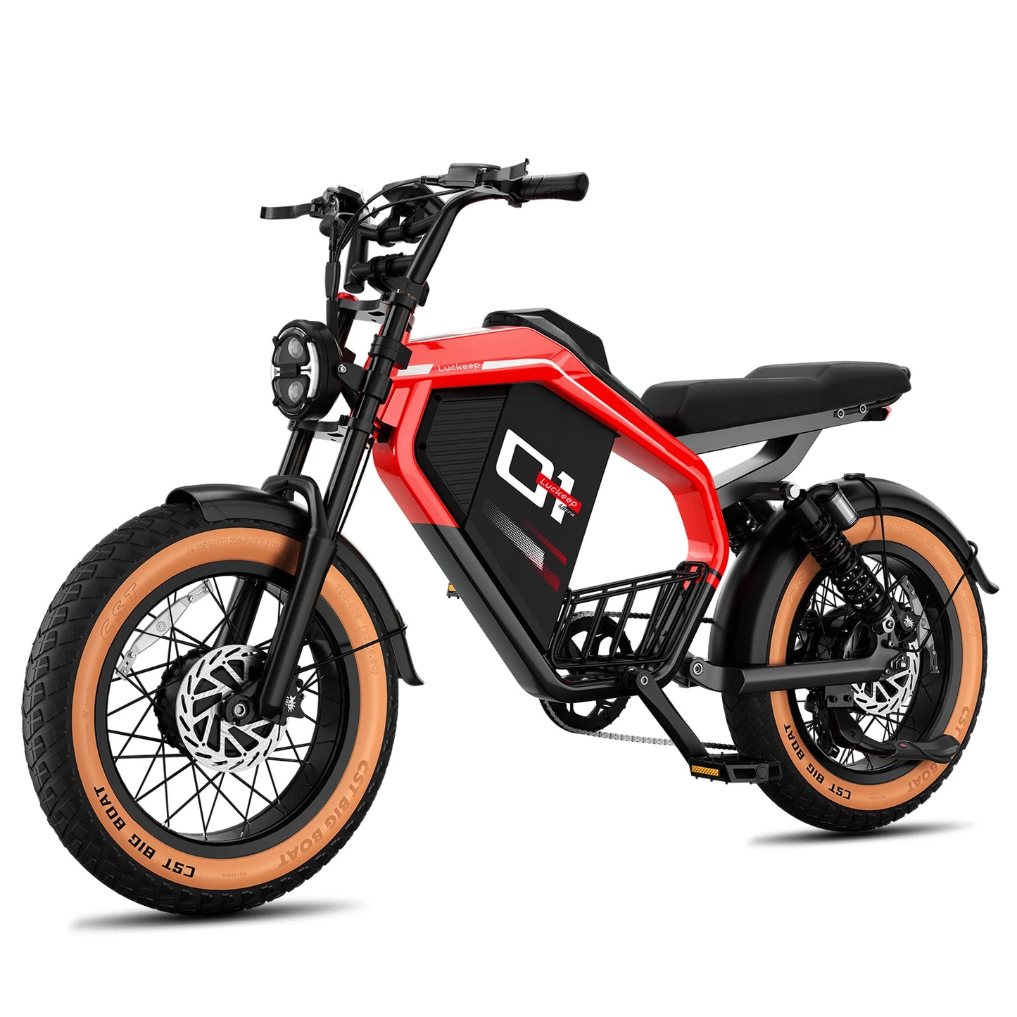 Luckeep M5 Ultra Electric Bike for Adults/Teen, 3000W Peak Dual Motor, 52V 40Ah Dual Battery,160 Miles 32MPH